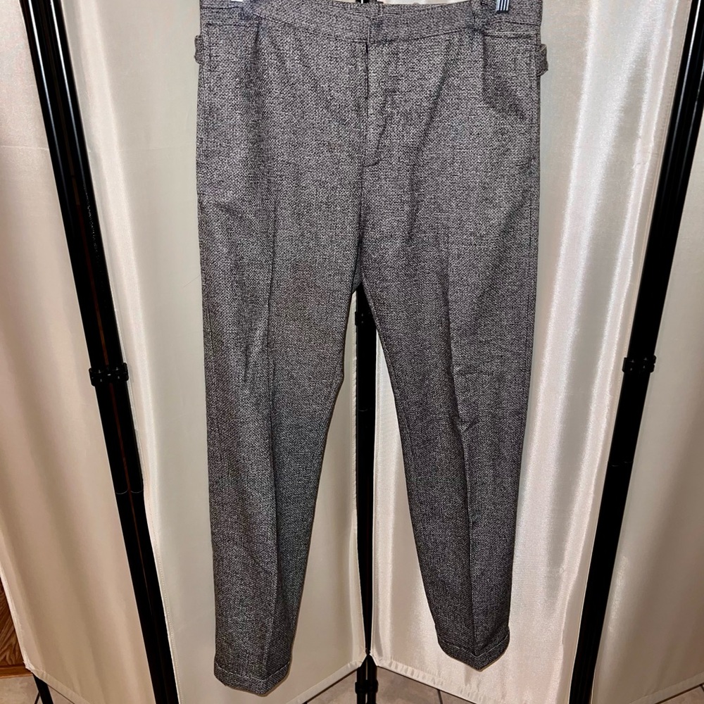 Gray Dress Pants with Classic Straight-Leg Cut
